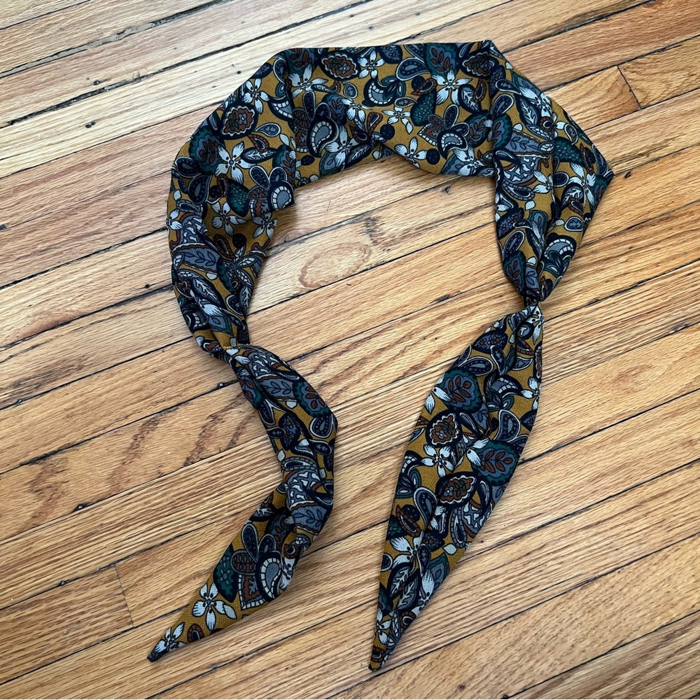 Floral Paisley Twilly Scarf / Hair Headband